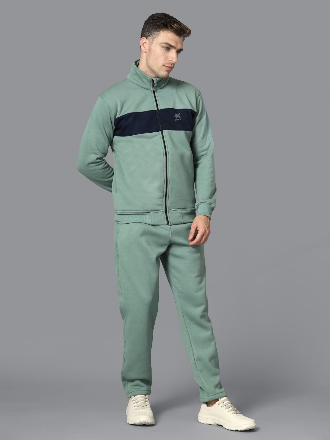HRX by Hrithik Roshan Colorblocked Cotton Zipper Tracksuit-picture-17