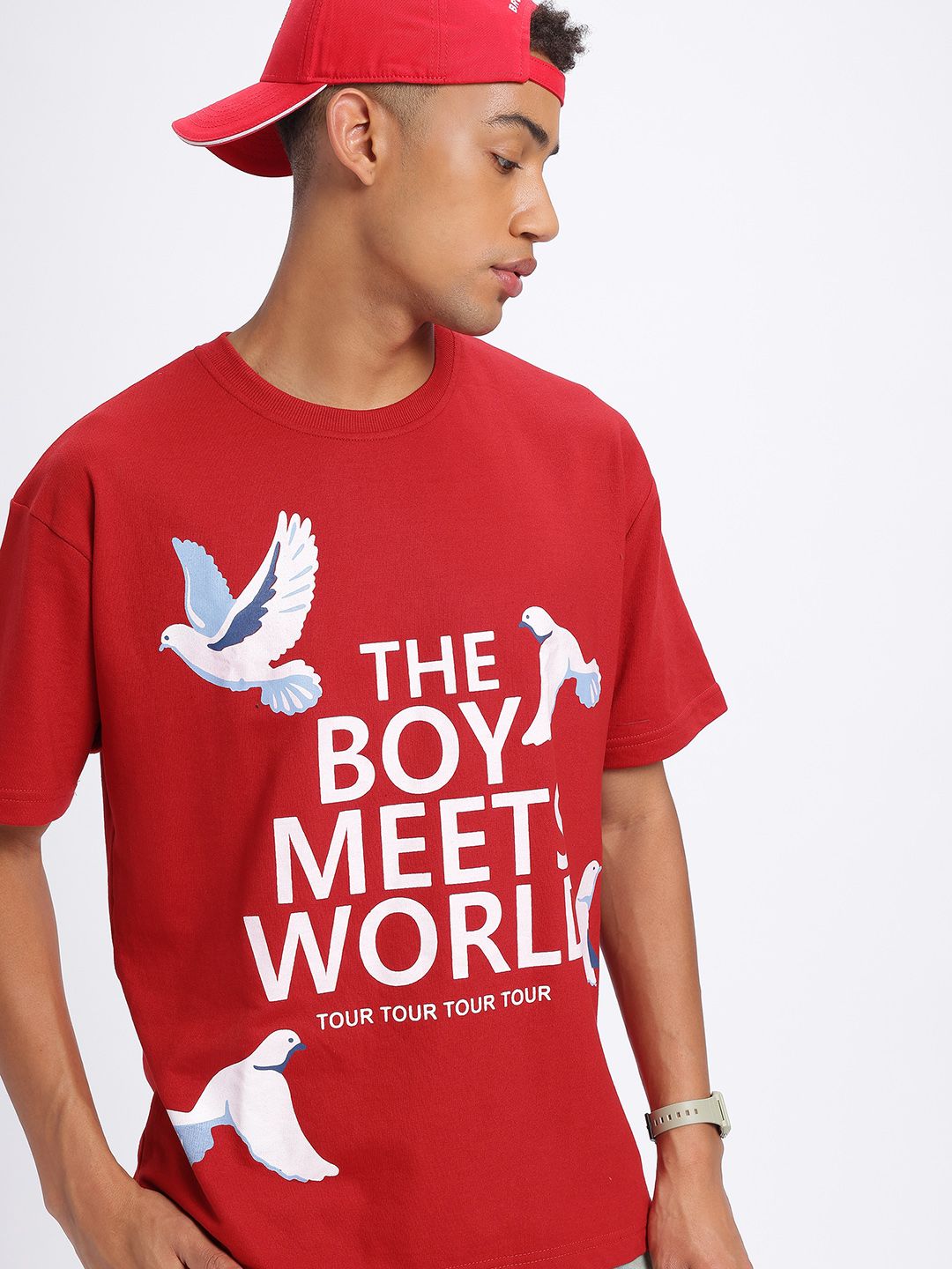 glitchez Casual Comfort Typo Print Oversized T-shirt-picture-10