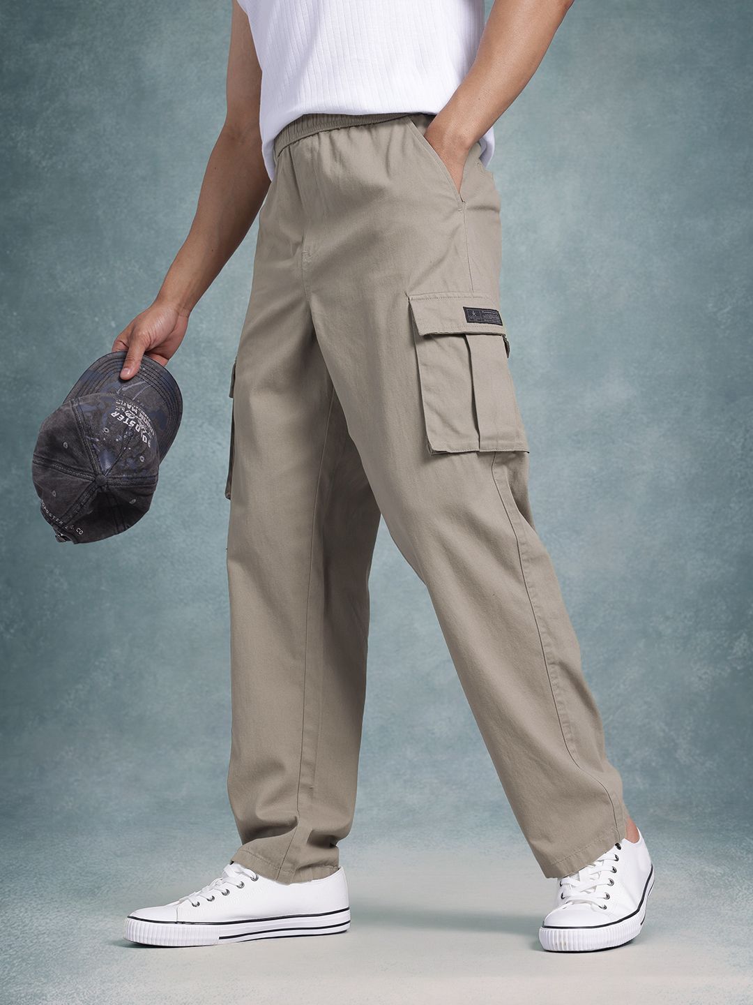 The Roadster Life Co. Men Pure Cotton Relaxed Fit Cargos-picture-36