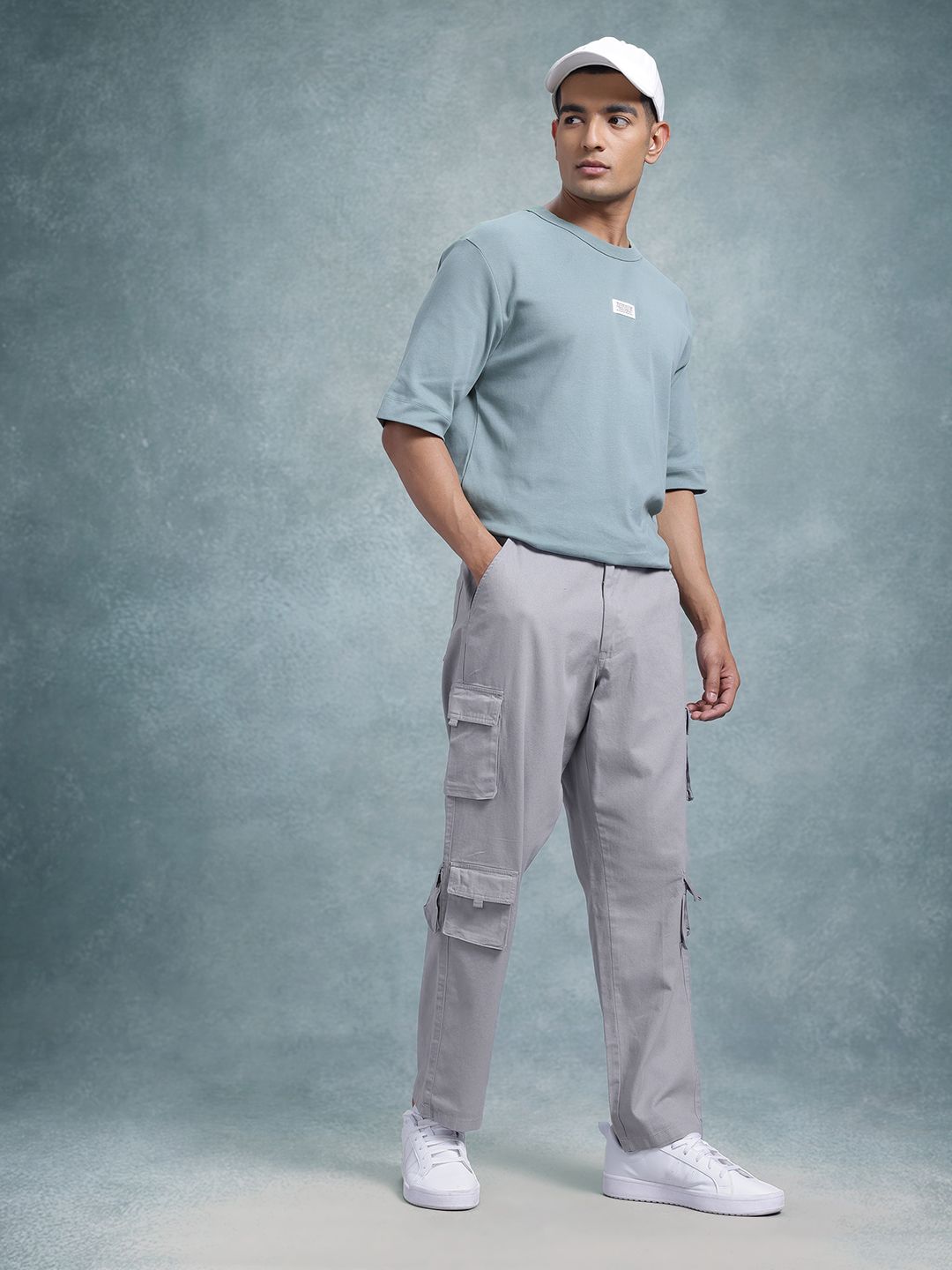 Buy The Roadster Life Co. Men Pure Cotton Relaxed Fit Cargos - Trousers ...