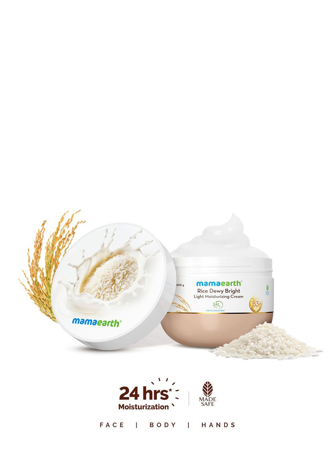 Mamaearth Rice Dewy Bright Light Moisturizing Cream With Rice Water - 200 g-image-28