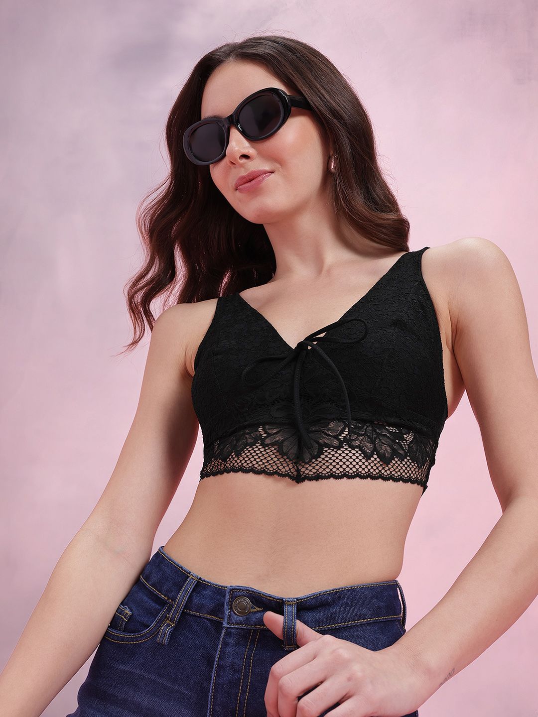 DressBerry Floral Lace Full Coverage-Bralette