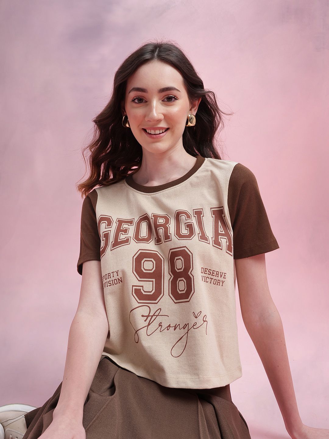 DressBerry Varsity Printed T-shirt