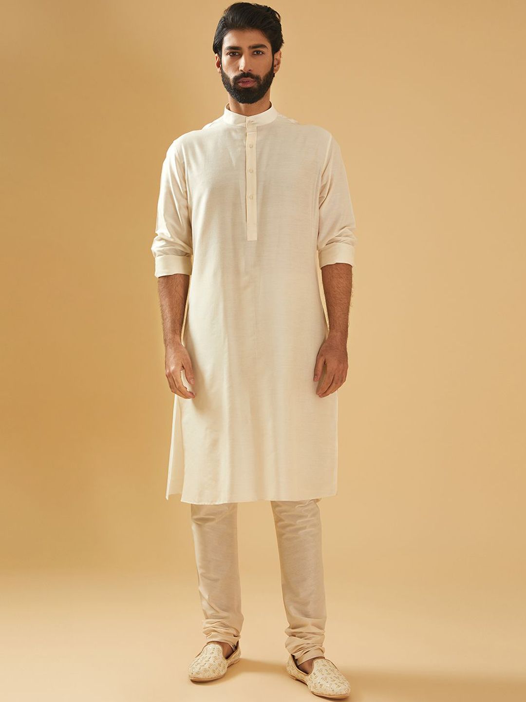 RR Blue Men Striped Thread Work Kurta-picture-26