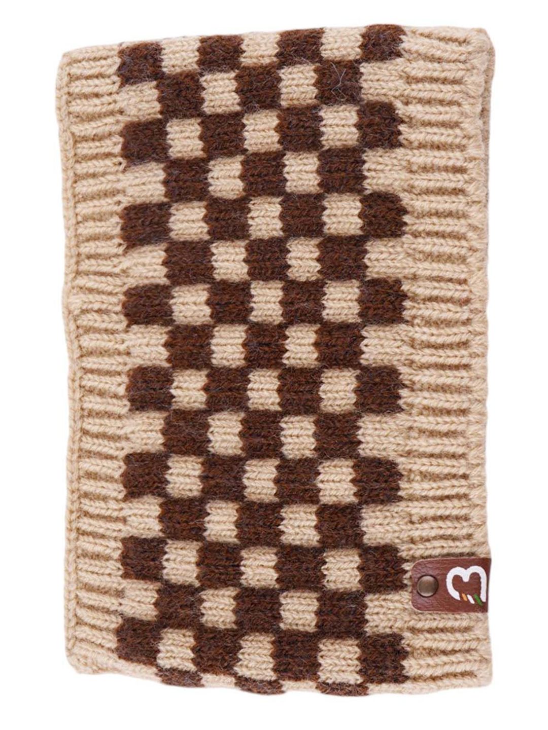 Bharatasya Checked Knitted Warm Headband-picture-4