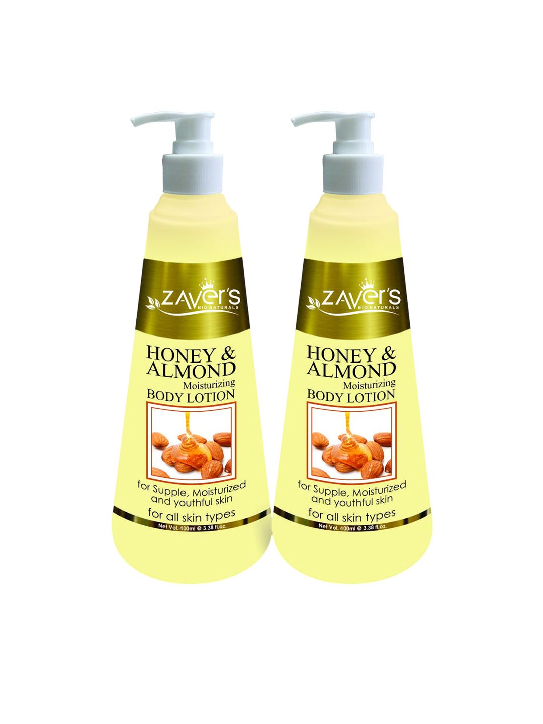 Zavers Set Of 2 Honey & Almond Moisturising Body Lotion - 400 ml Each-picture-16