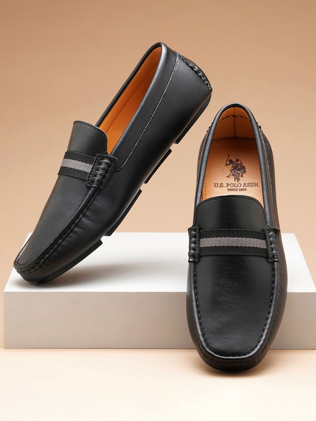 U.S. Polo Assn. Men perforated upper PU Loafers