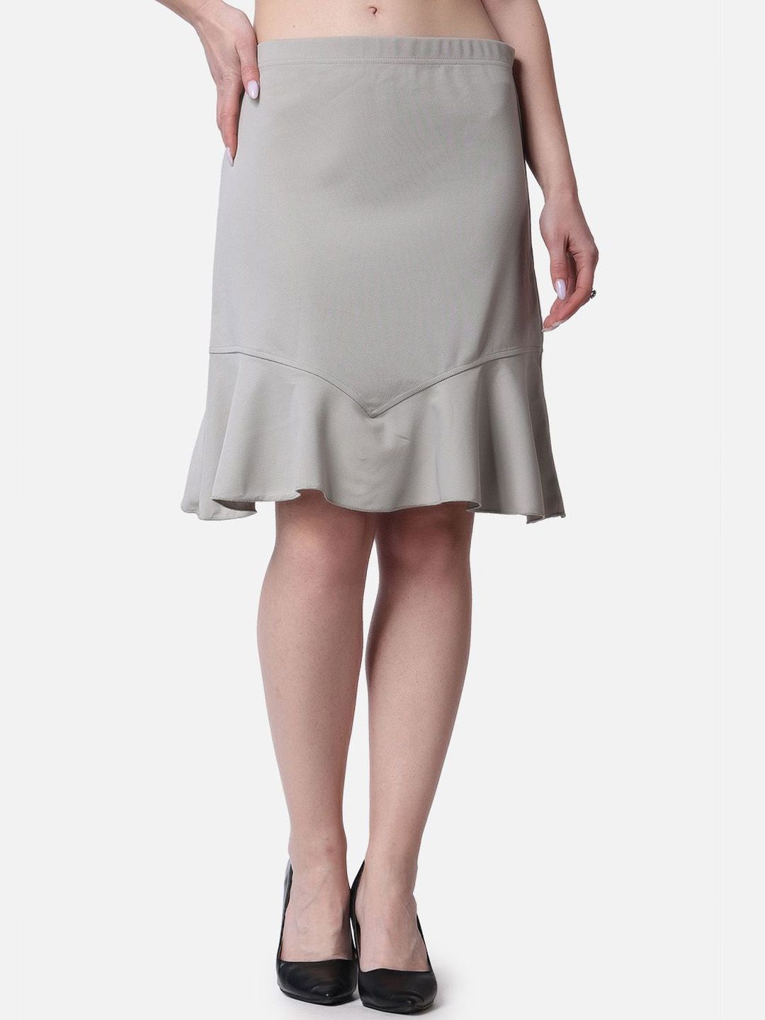 Popwings Women Peplum Knee Length Skirt-picture-40