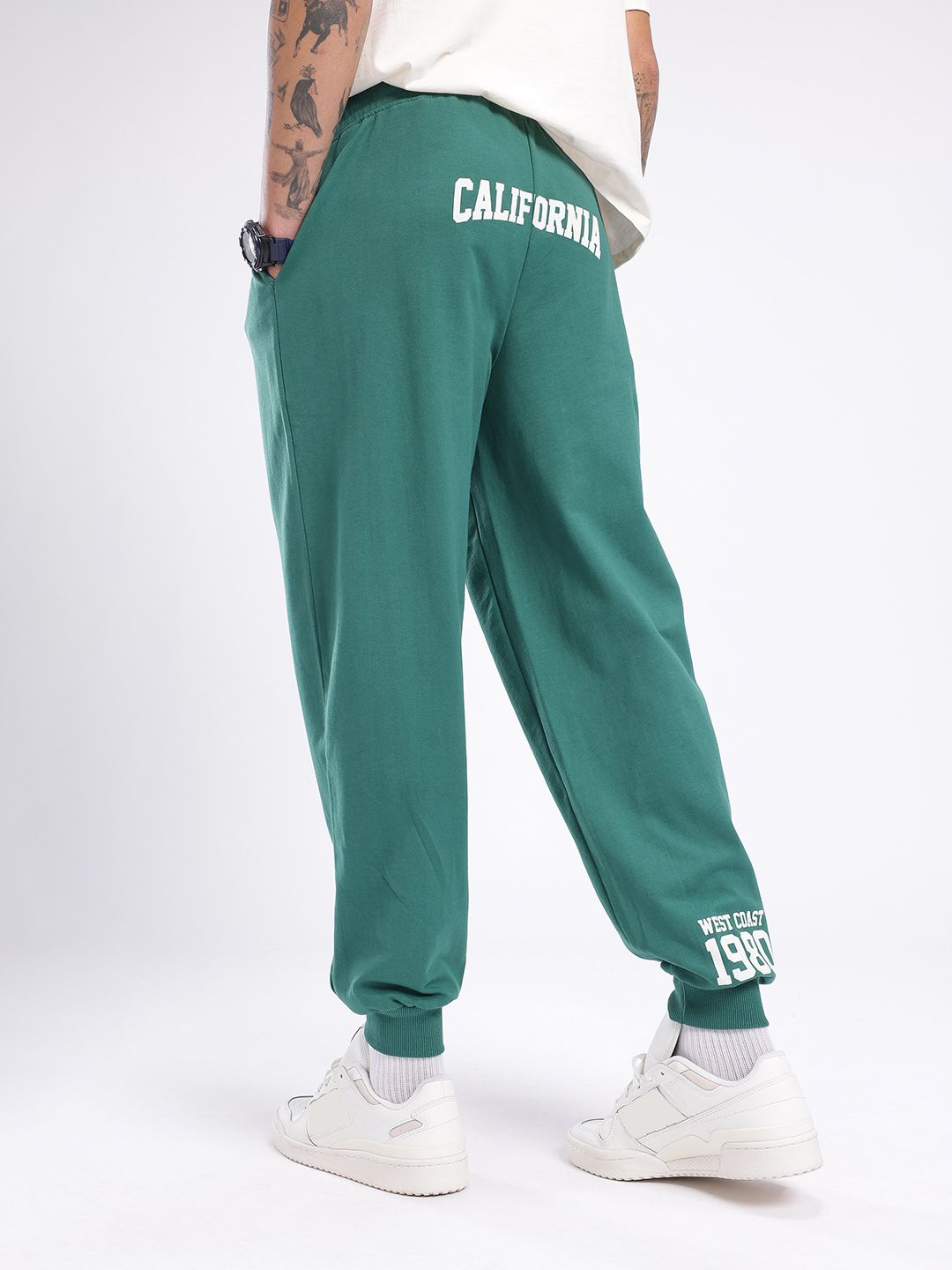 glitchez Men Cotton Terry Typography Printed Relaxed Fit Joggers-picture-34