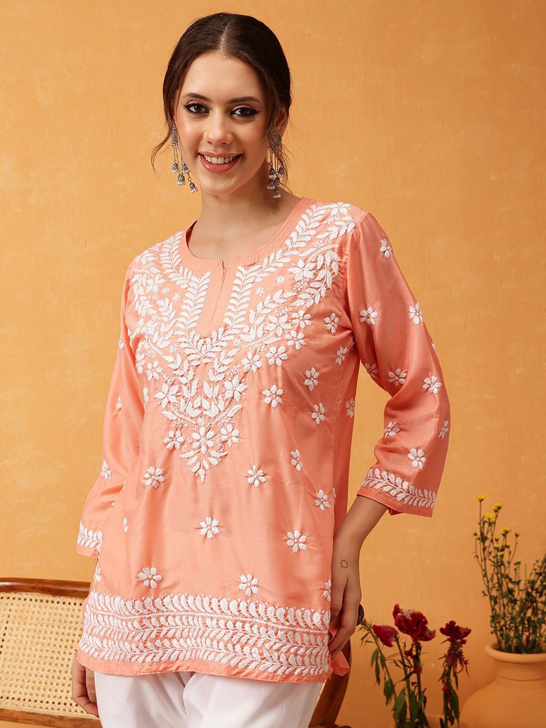 ADA Ethnic Motifs Embroidered Thread Work Thread Work Kurti-picture-12