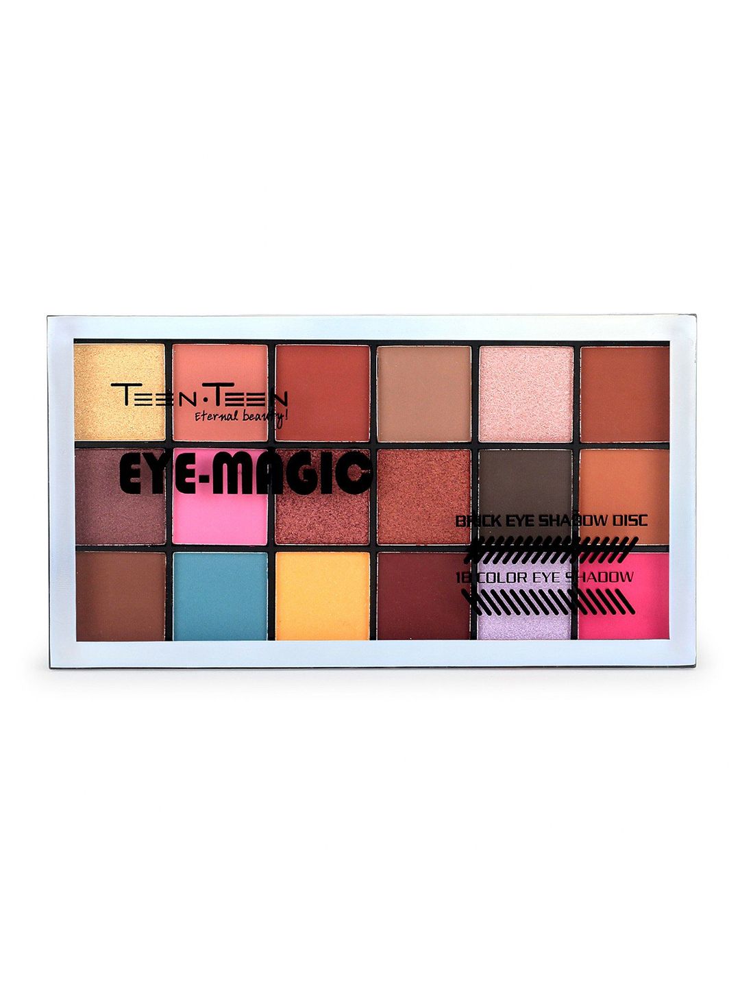 TEEN TEEN COSMETICS Eyemagic 18 Color Shimmer & Matte Finish Eyeshadow Palette- 30g - 01