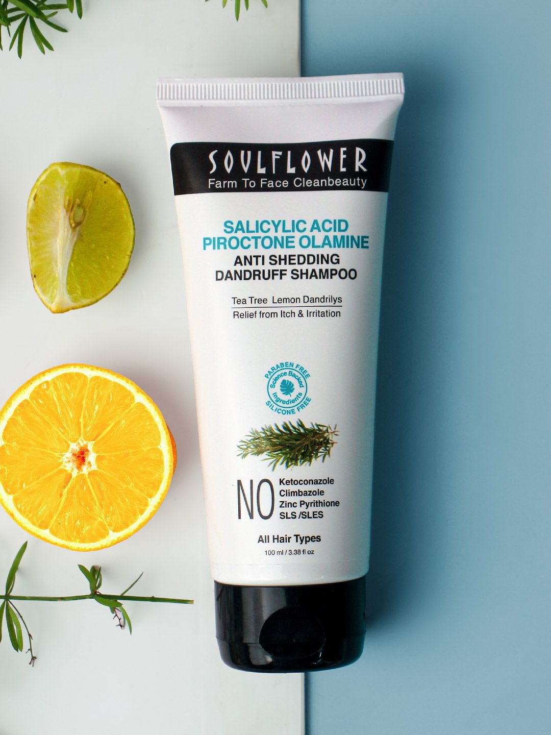 Soulflower Anti Shedding Dandruff Shampoo With Salicylic Acid & Tea Tree - 100 ml-picture-21