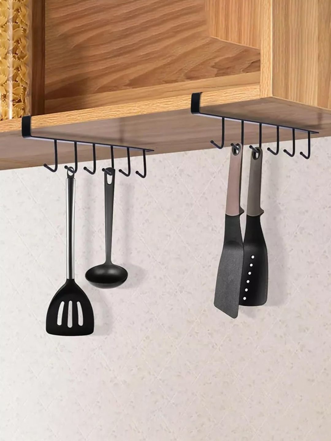 Kuber Industries Brown Storage Organizer Kitchen Hooks For Hanging Utensils-image-2
