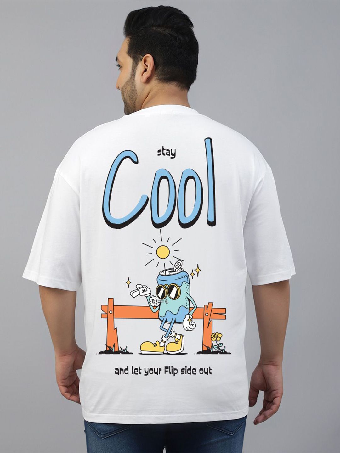 VEIRDO Men Graphic Printed Round Neck Pure Cotton Relaxed Fit T-shirt-picture-35