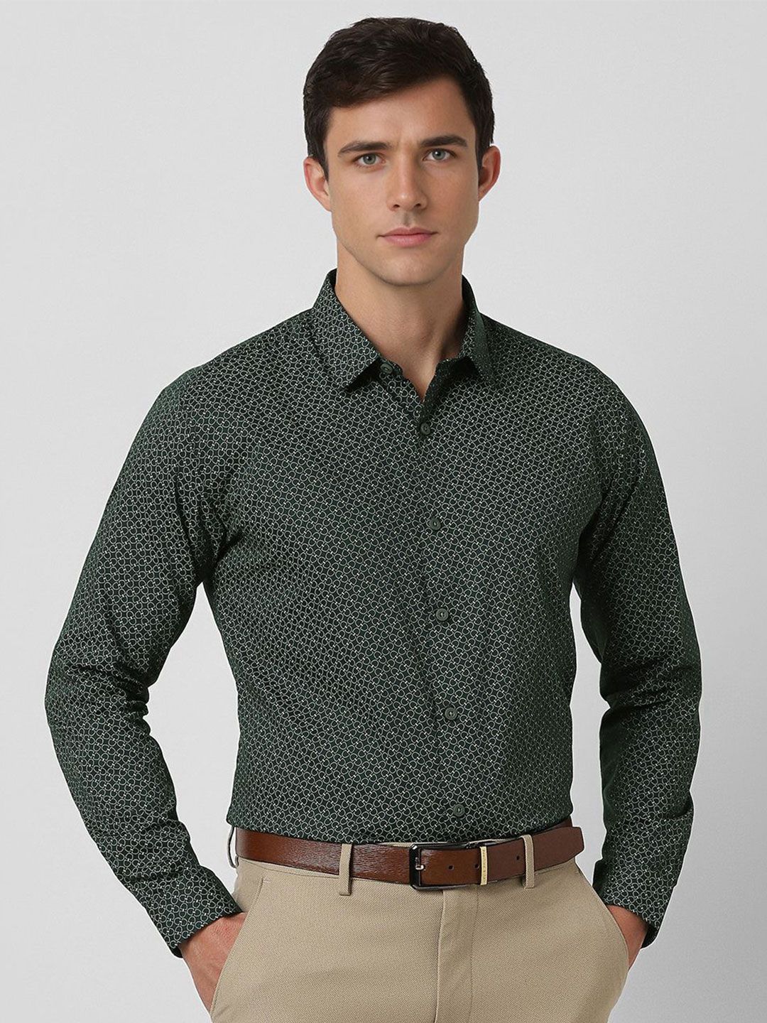 van heusen V Dot Men Slim Fit Abstract Printed Cotton Formal Shirt-picture-40