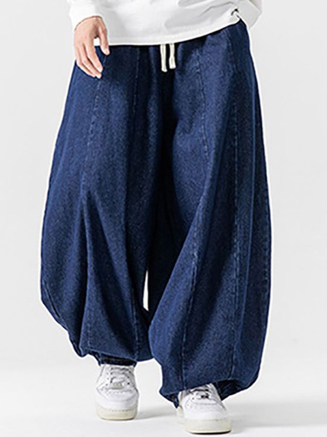 StyleCast x Revolte Men Mid-Rise Loose Fit Denim Joggers-picture-28