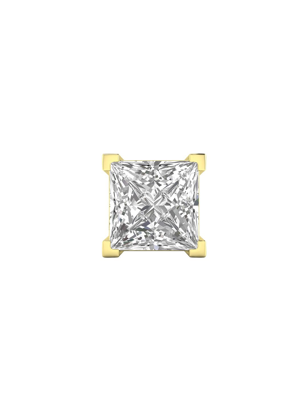 ORIONZ Men 925 Sterling Silver Cubic Zirconia Princess Solitaire Square Shaped Studs-picture-50