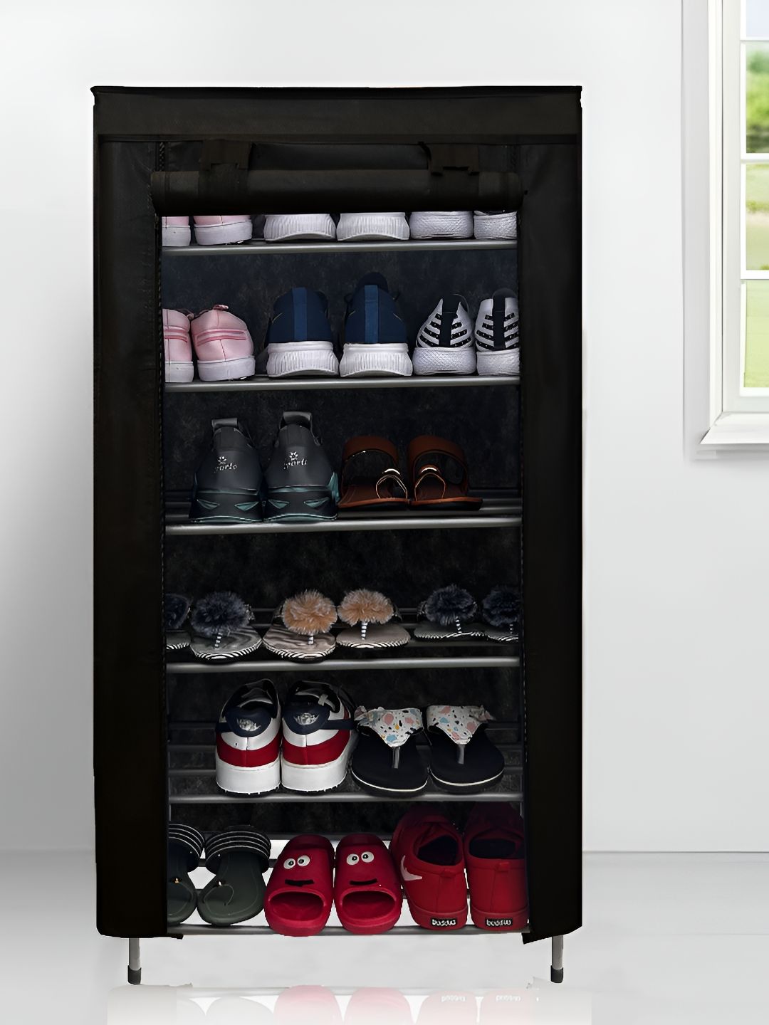 Rmerchants Black 6-Layers Shoe Rack-picture-24