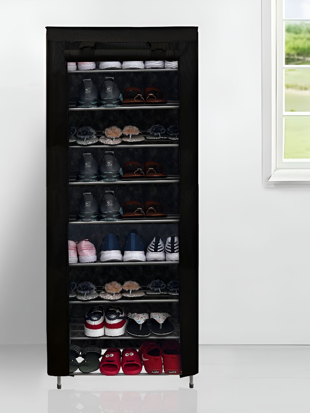 Rmerchants Solid 9 Layer Water Resistant Shoe Rack Cover-picture-26