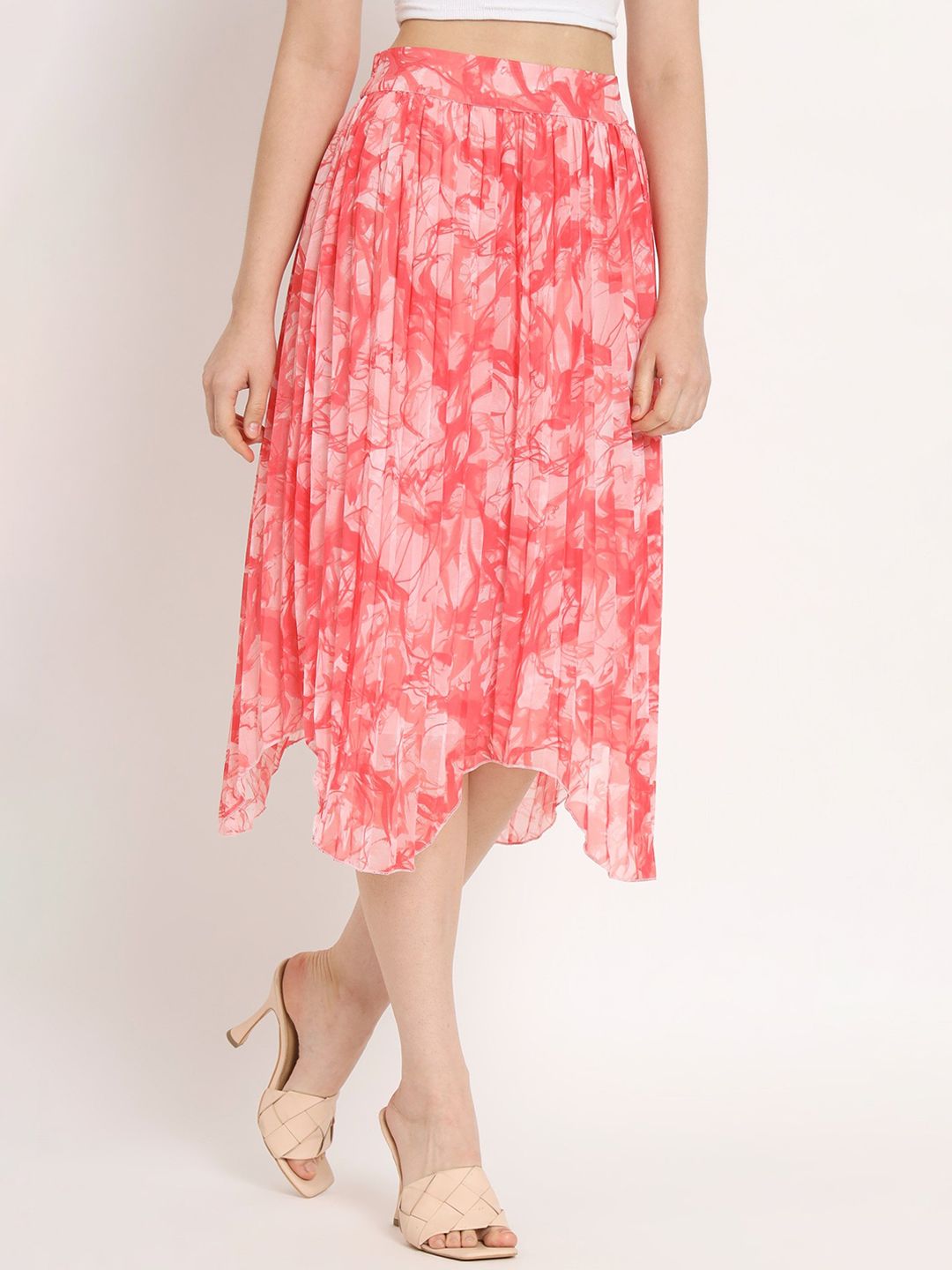 NUEVOSDAMAS Women Printed Pleated Skirt-picture-16