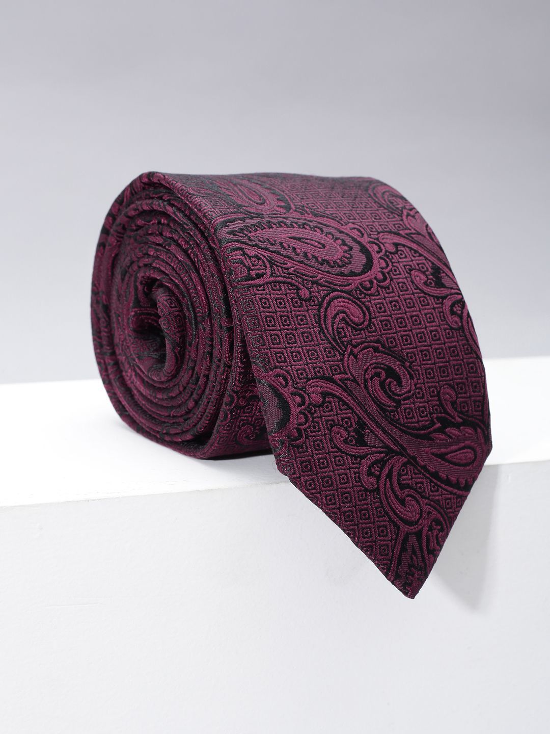 Peter England Men Woven Design Formal Broad Tie-picture-25