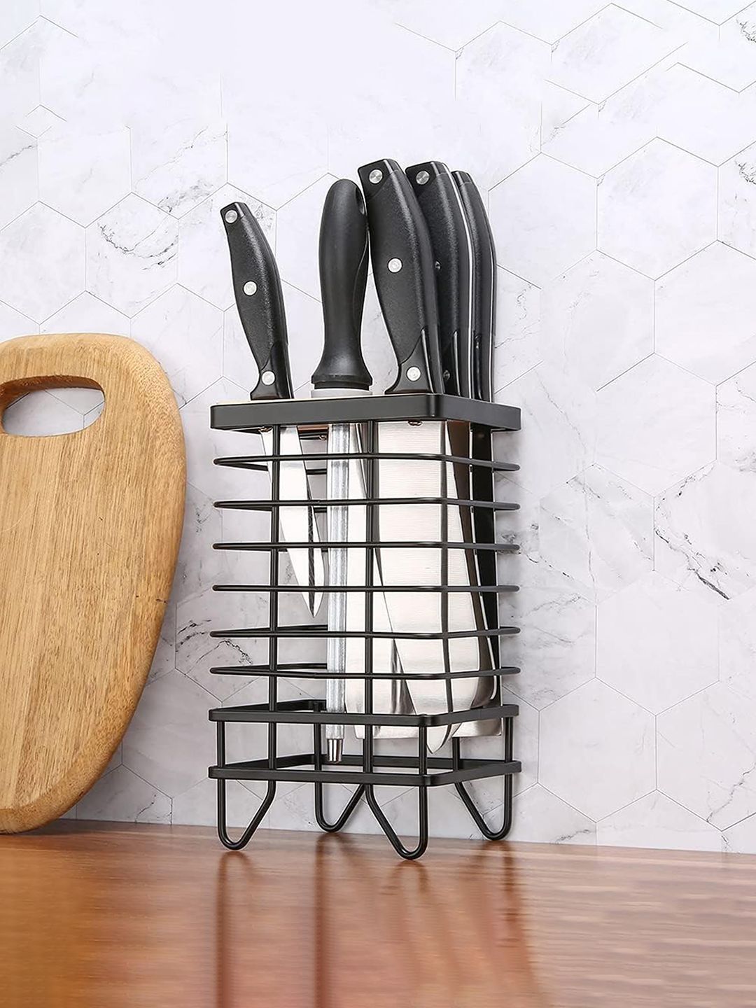 Kuber Industries Black Steel Tableware Kitchen Organiser-image-32