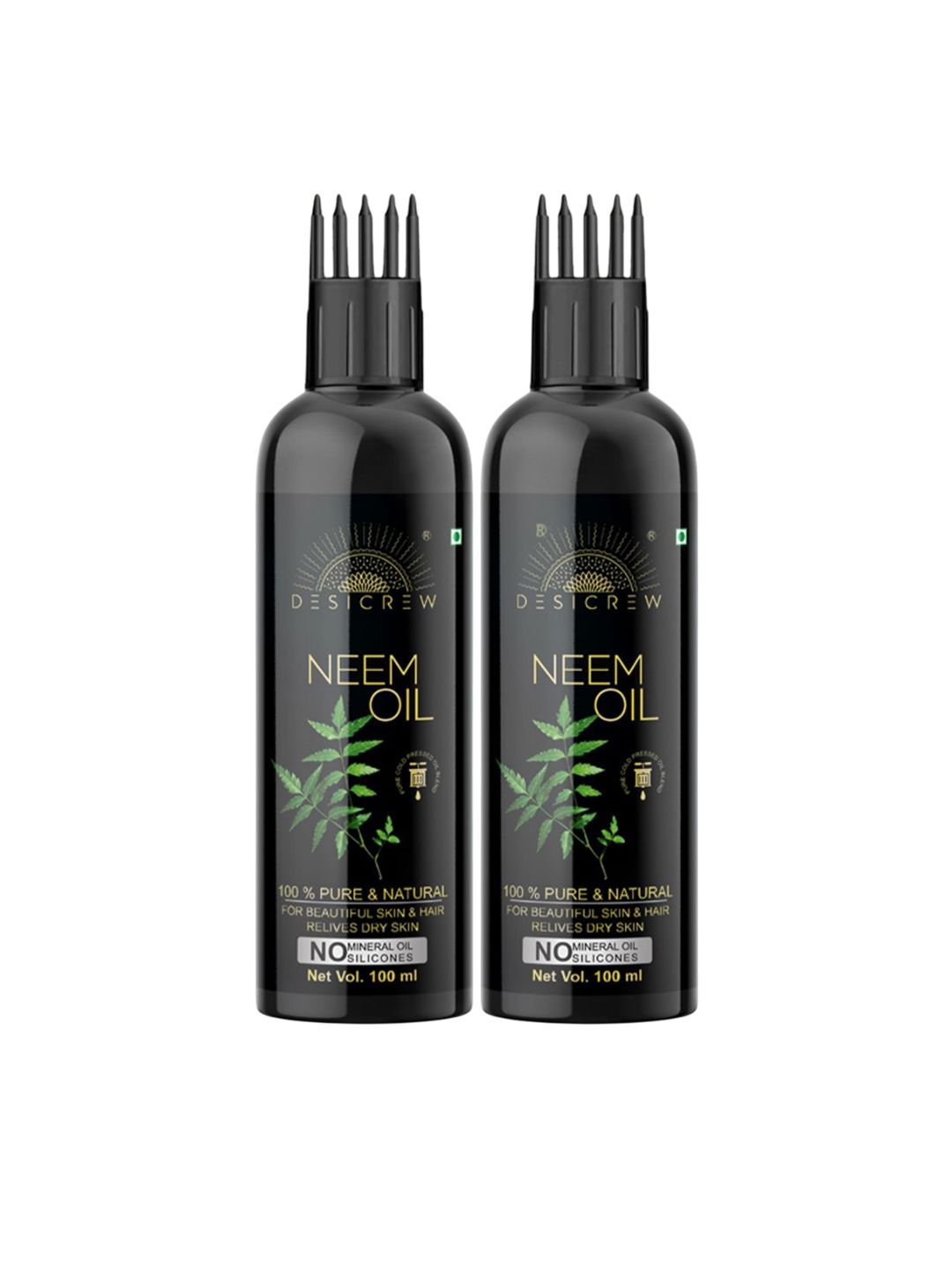 Desi Crew Set Of 2 100% Pure & Natural Neem Oil - 100 ml each-image-40