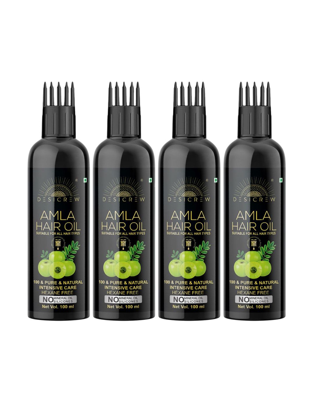 Desi Crew Set Of 4 Amla Hair Oil For Hair Growth - 100 ml Each-image-41