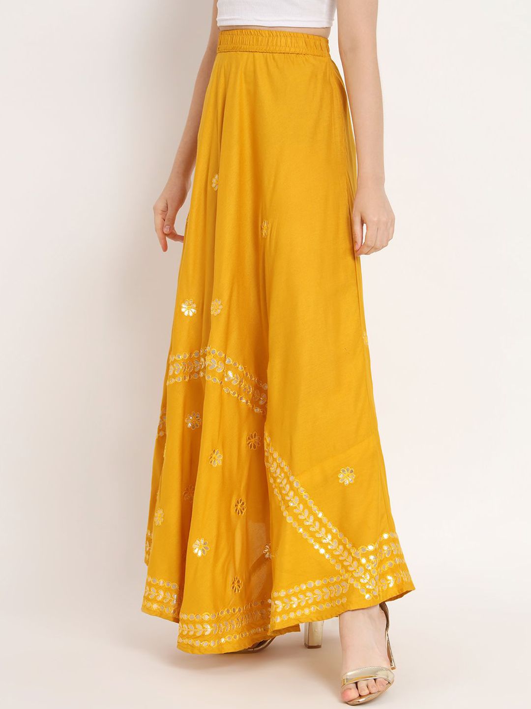 Moda Rapido Women Embellished Flared Maxi Skirt-picture-22
