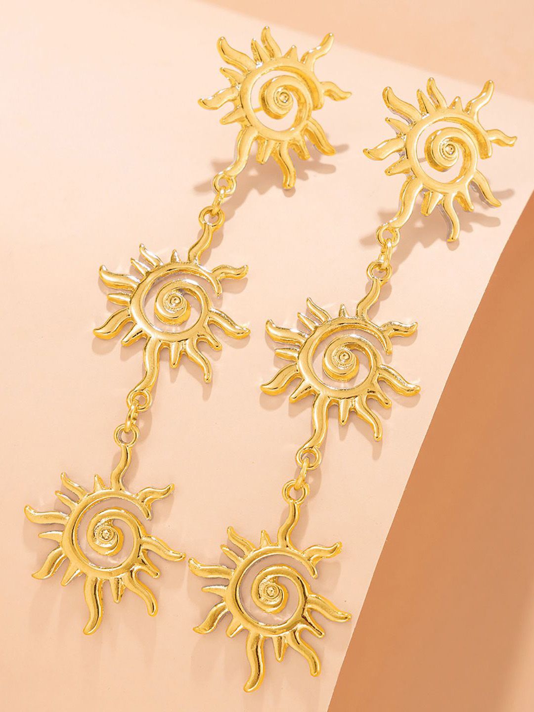 StyleCast x Revolte Gold-Plated Contemporary Drop Earrings-picture-11