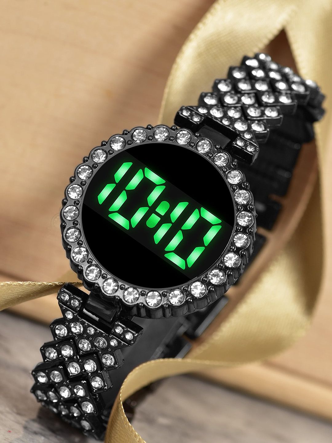 SWADESI STUFF Women Dial & Straps Digital Automatic Watch SDS 155 ROUND BLACK-image-26