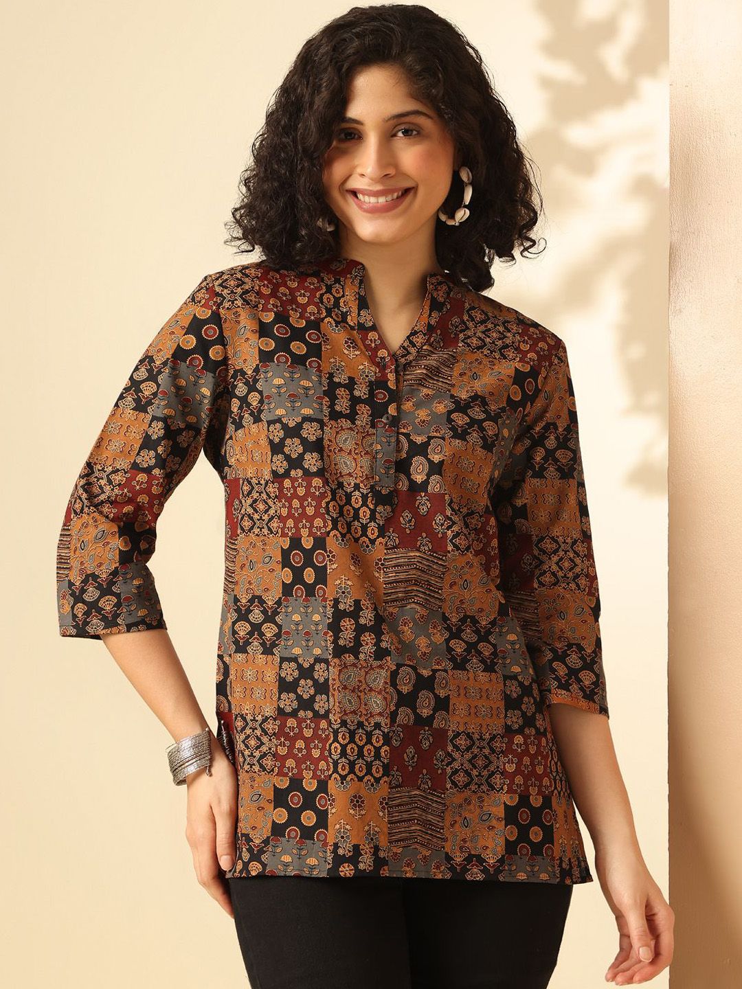 anouk x fwd Anouk Ethnic Motifs Printed Cotton Straight Kurta-picture-37