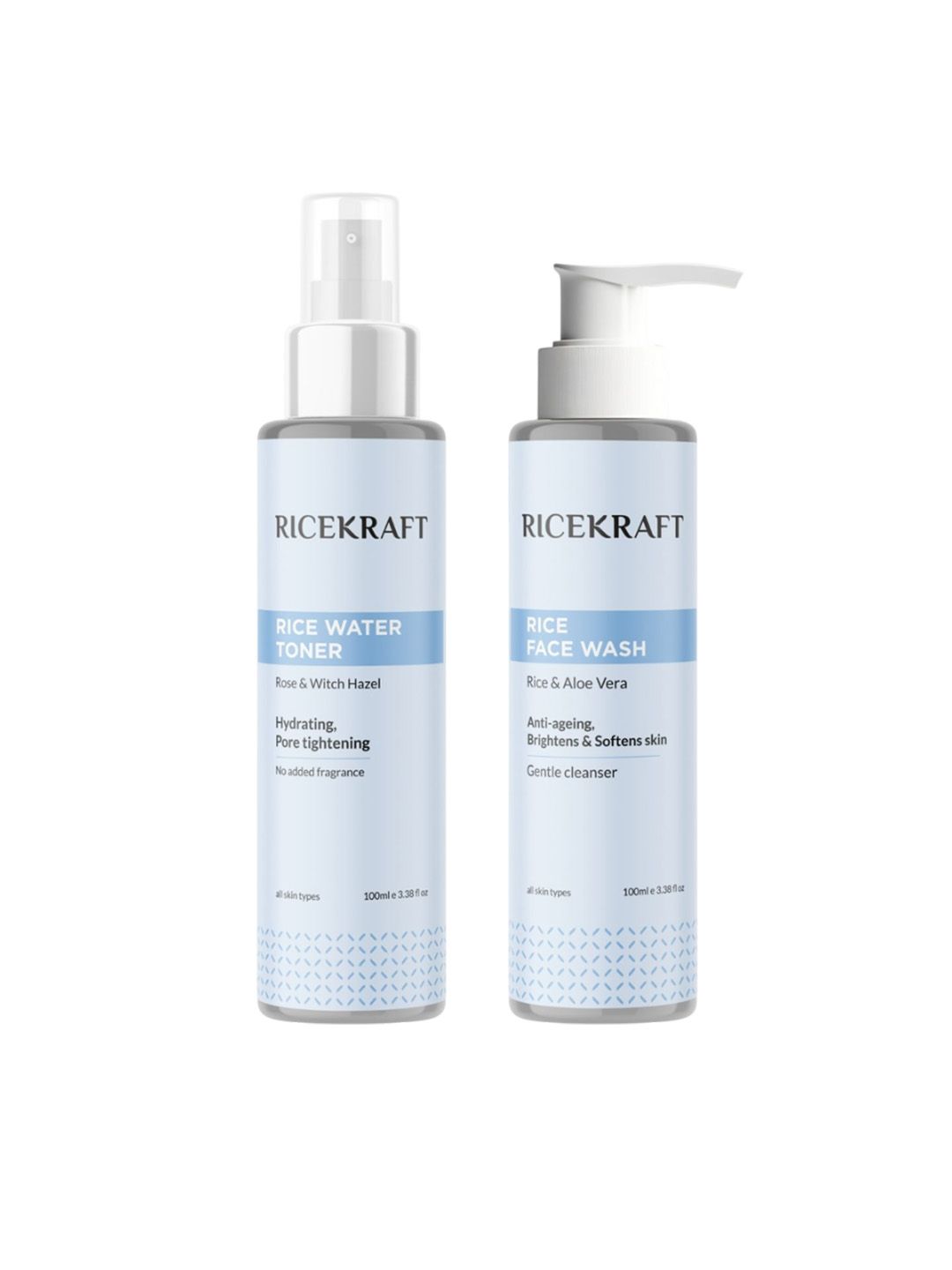 Ricekraft Set Of 2 Rice Water Toner & Facewash For Hydrating & Pore Tightening- 100ml Each-image-23