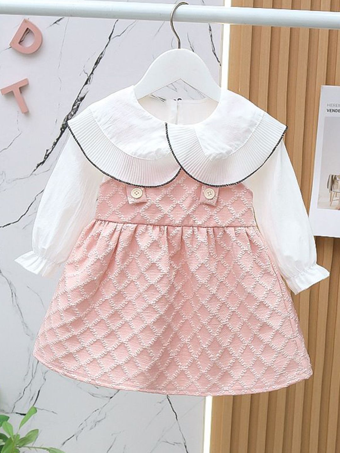 YK Girls Cotton Checked Fit & Flare Dress-picture-35