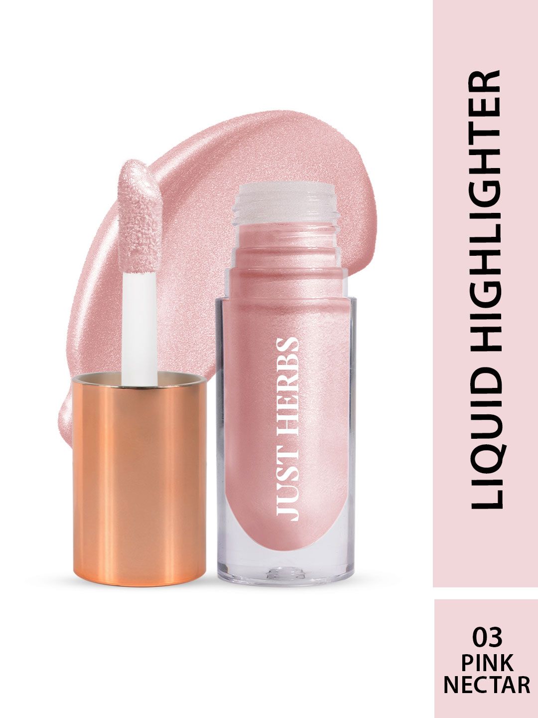 Just Herbs Glaze Ultra Radiance Long Stay Liquid Highlighter 6 g - Pink Nectar 03-image-45