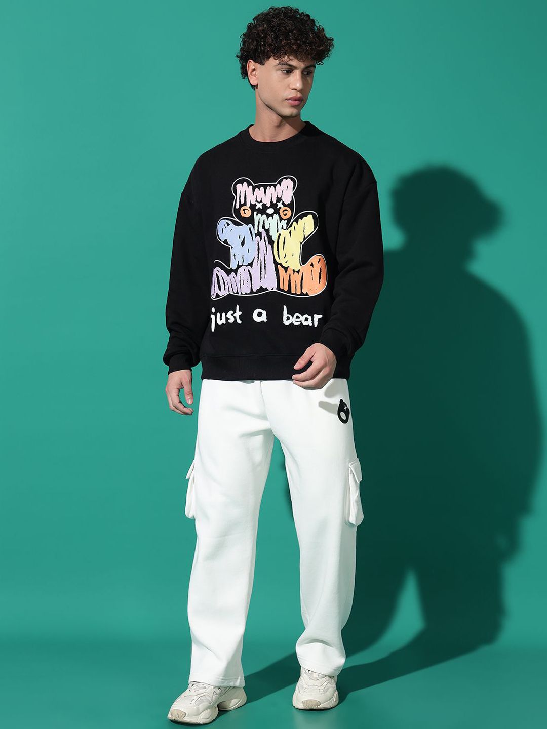 GRIFFEL Men Fleece Printed Sweatshirt & Trackpants Tracksuits-picture-11