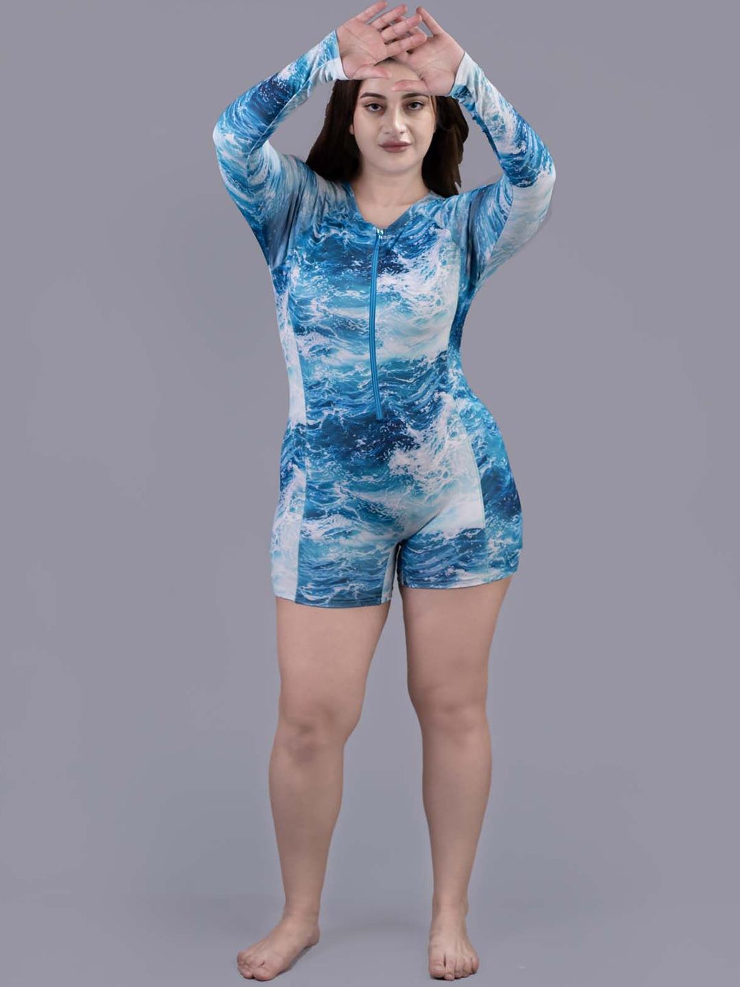 Keepfit Women's Long Sleeves Printed Padded Swimwear-picture-11