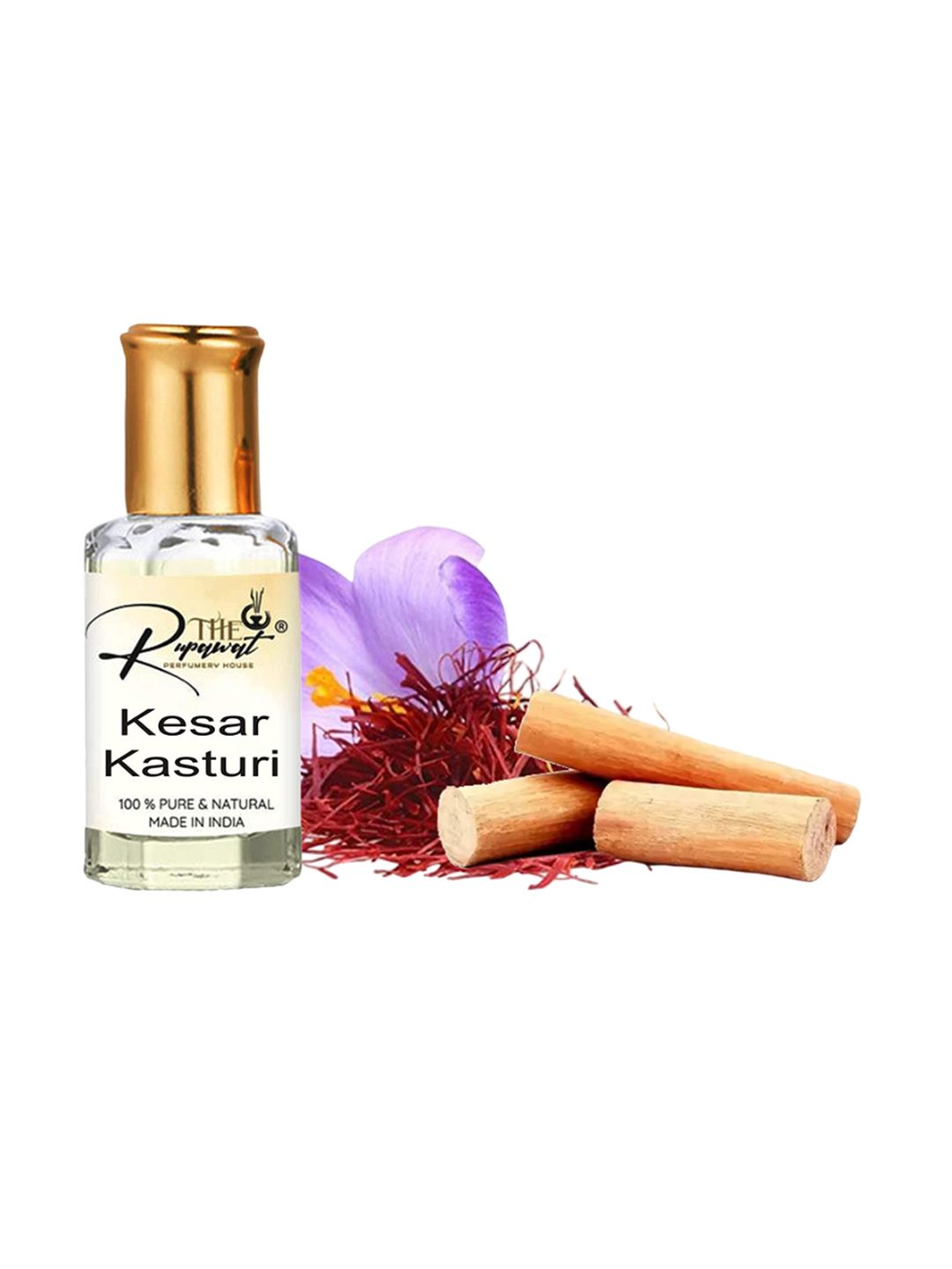 THE RUPAWAT Perfumery House Kesar Kasturi Natural Alcohol-Free Attar - 25 ml-picture-32