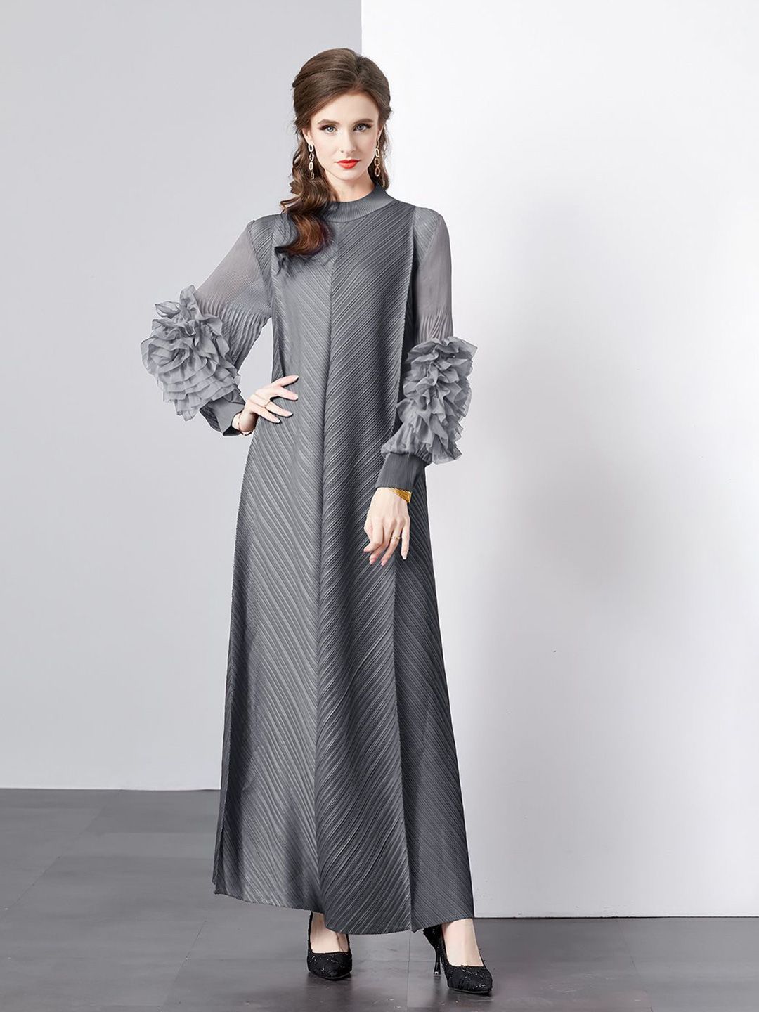 JC Collection Women Striped A-Line Maxi Dress-picture-41