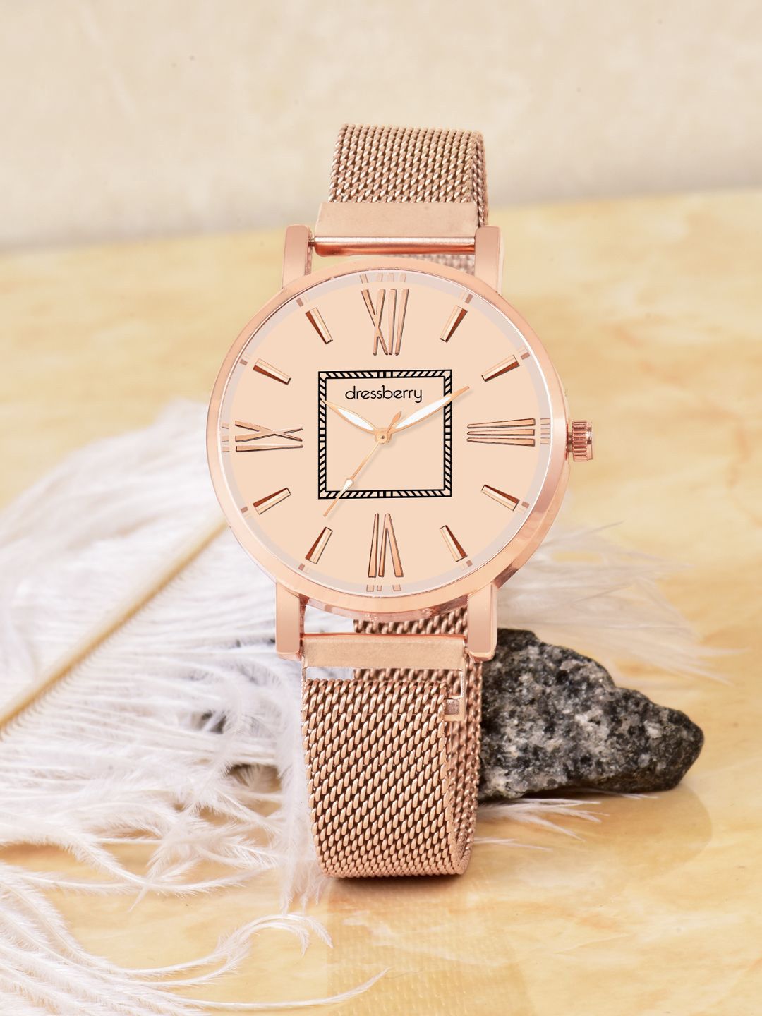 DressBerry Women Dial & Bracelet Style Straps Analogue Watch HOBDB-265-RG-picture-24