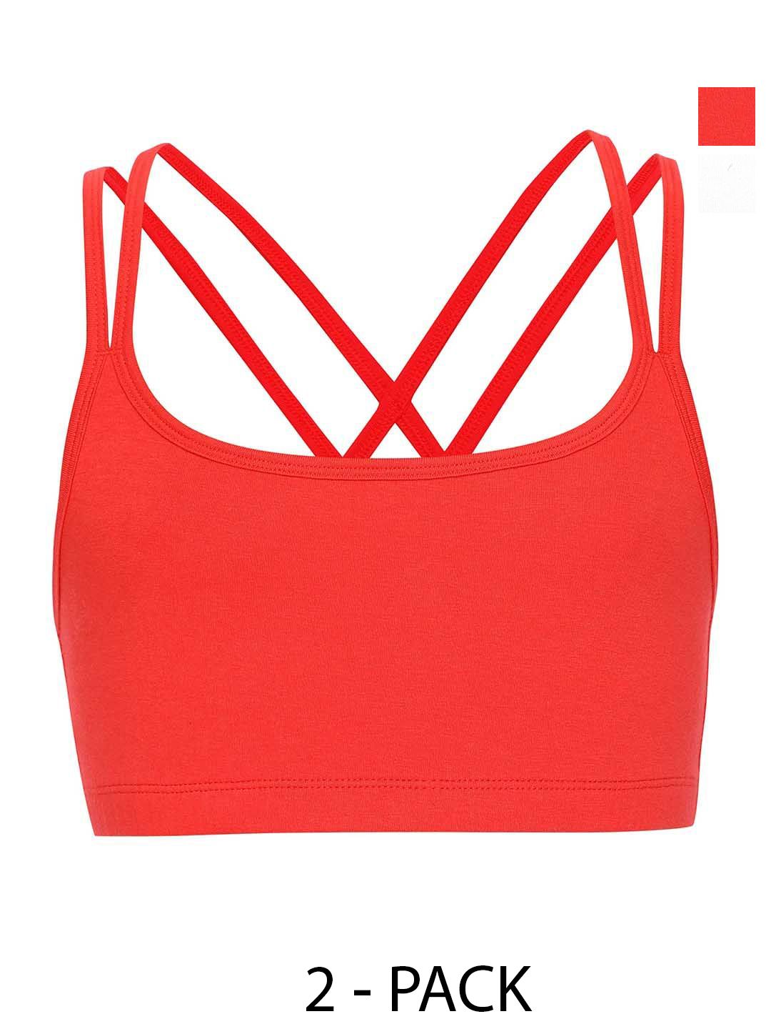 Charm n Cherish Girls Pack of 2 Full Coverage Seamless Workout Bra-picture-21