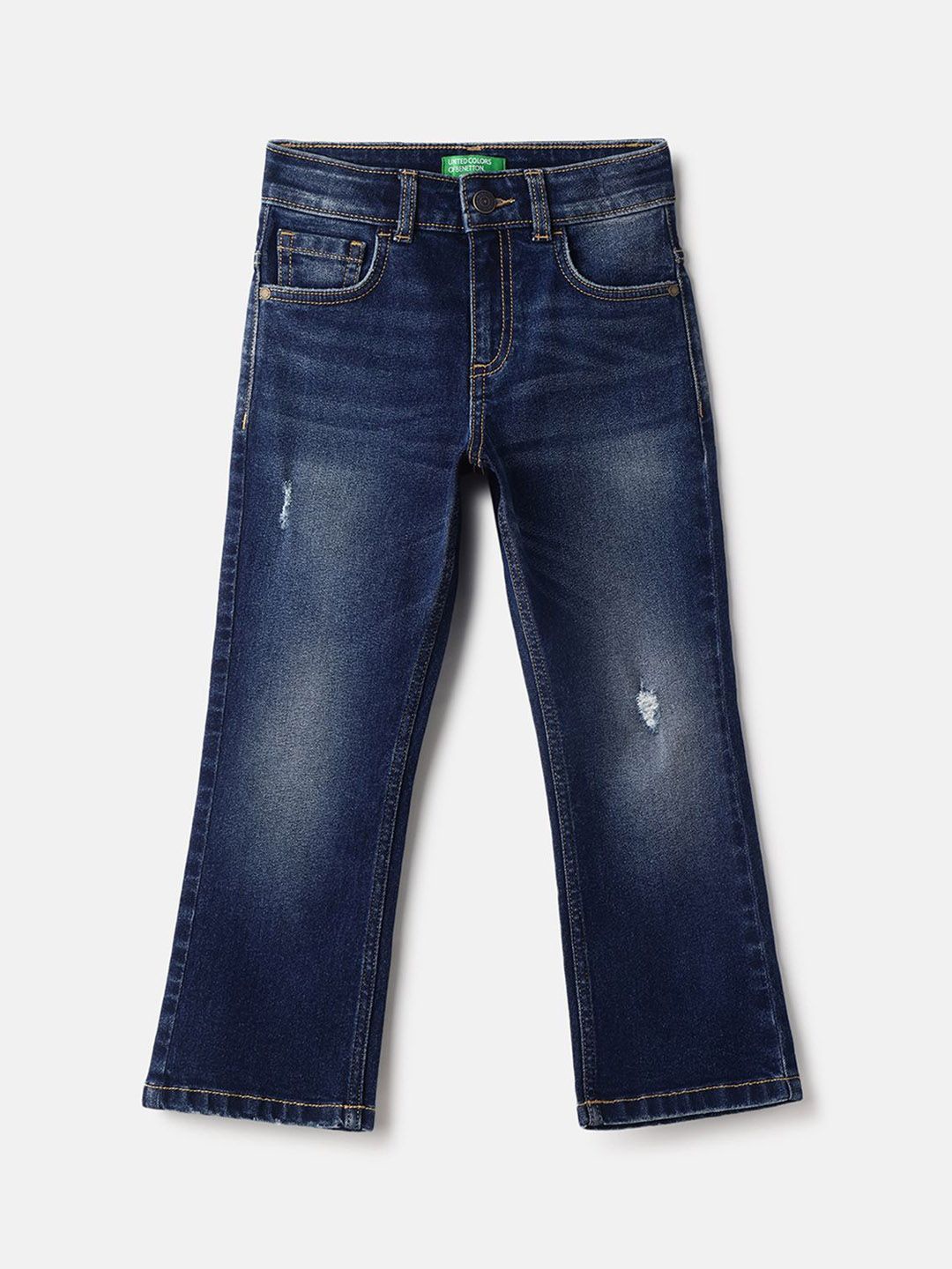United Colors of Benetton Boys Low Distress Light Fade Jeans-picture-56