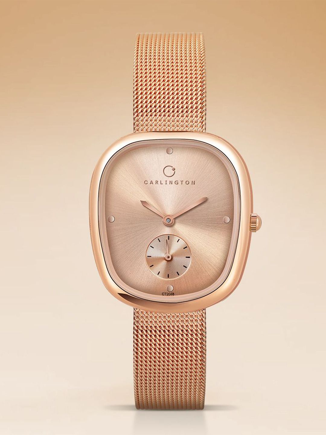 CARLINGTON Women Dial & Stainless Steel Straps Analogue Watch Iconic 2048 Rose Gold-picture-40