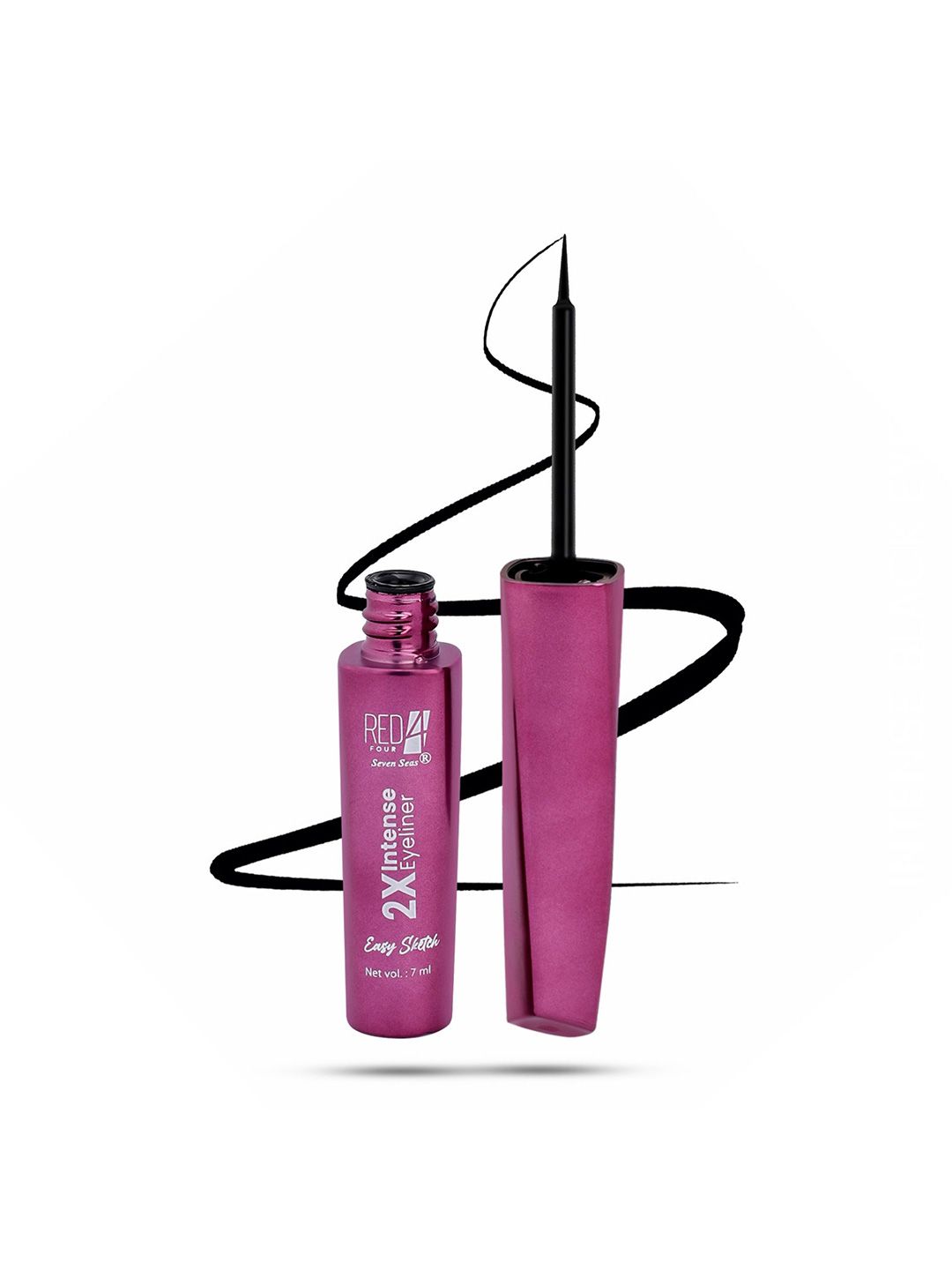 Seven Seas 2X Intense Easy Sketch Waterproof Long Lasting Eyeliner - 7 ml - Black-image-16