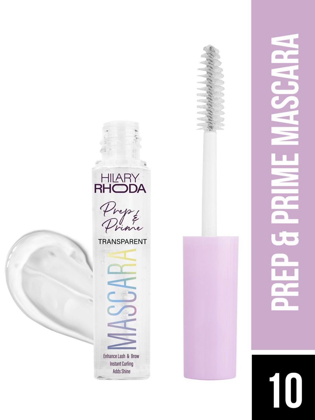 Hilary Rhoda Prep & Prime Transparent Glossy & Shiny Mascara Enhances Lash & Curls- 10 ml