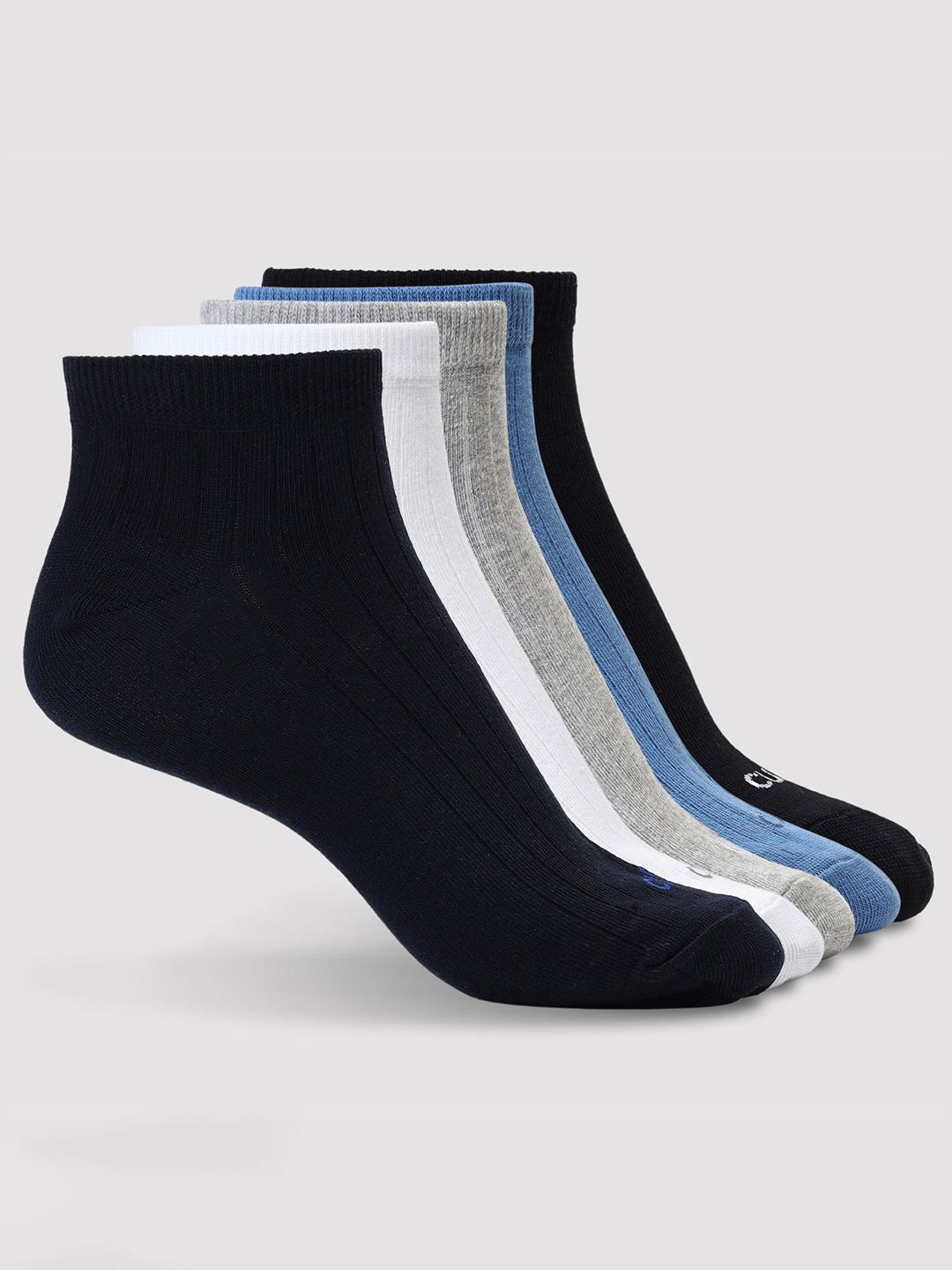 CULT Men Pack Of 5 S16 Low Ankle Cotton Socks-image-10