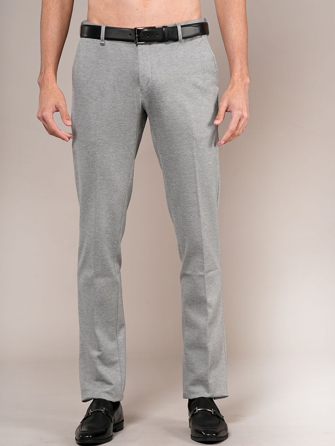 Cantabil Men Regular Fit Mid-Rise Formal Trousers-picture-22