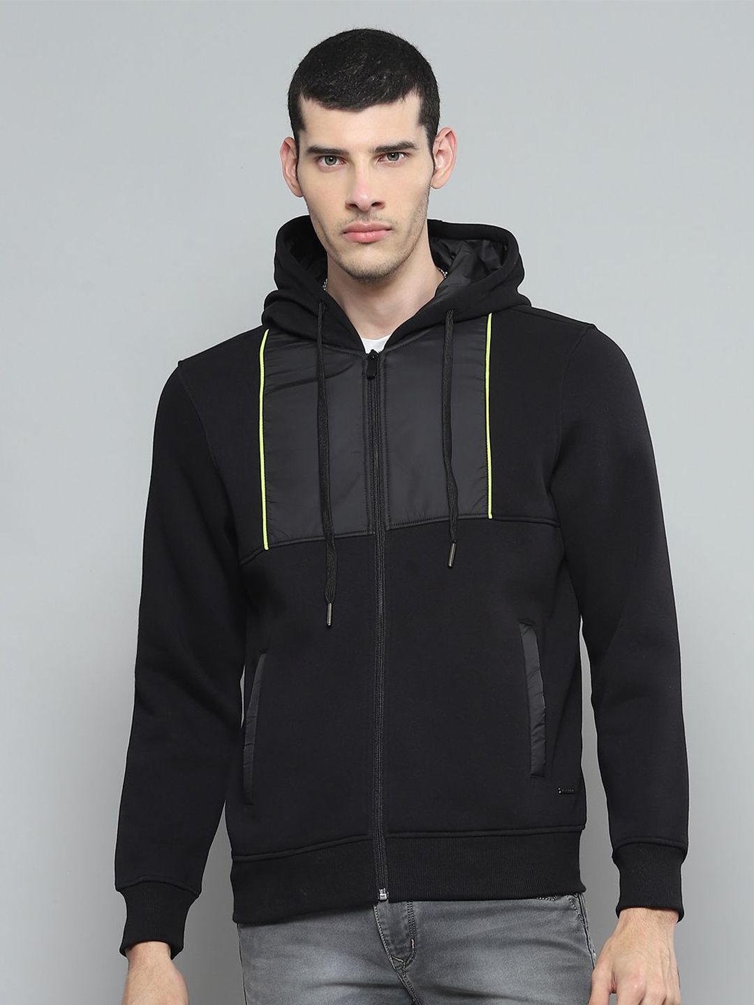 Cloak & Decker Men Cotton Colourblocked Hooded Sweatshirt-picture-16