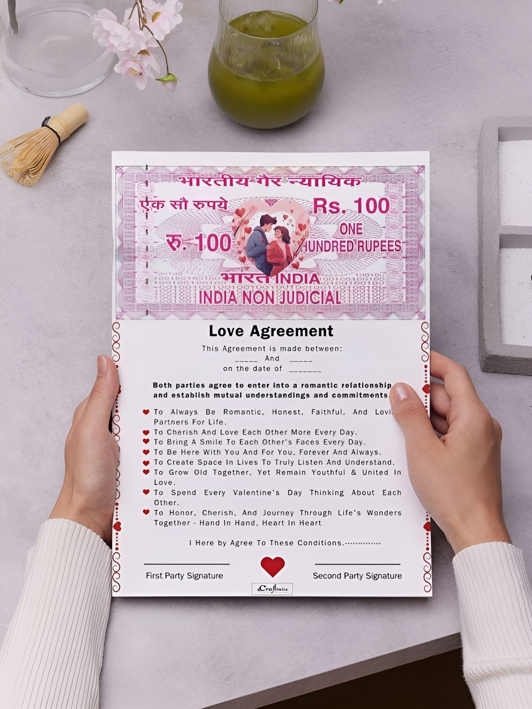 eCraftIndia White and Pink Love Contract Agreement-image-32