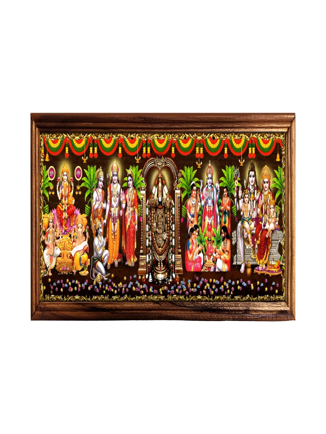 EMPEROR ART GALLERY Brown Wooden Hindu Deities Wall Photo Frames-picture-10